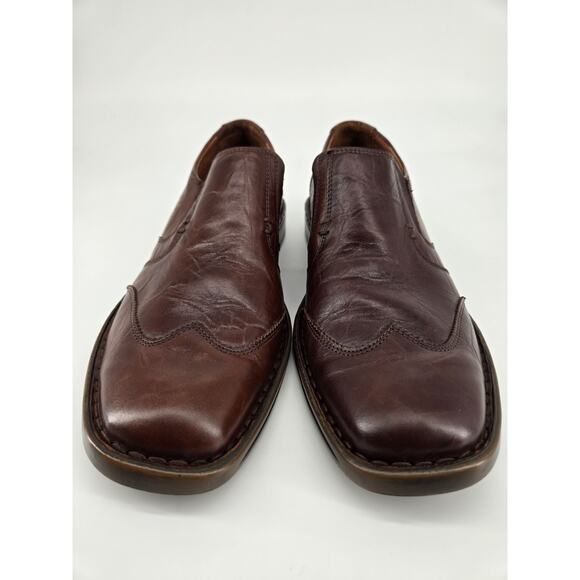 Josef Seibel Douglas Marone Brown Leather Slip On Loafers Sz EU 43 US 9.5 - 10 - Picture 4 of 13